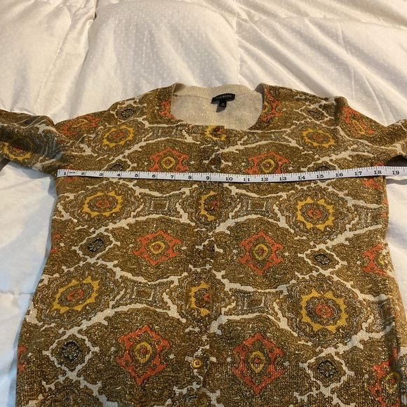 Talbots Metallic Paisley Cardigan M - Picture 3 of 9